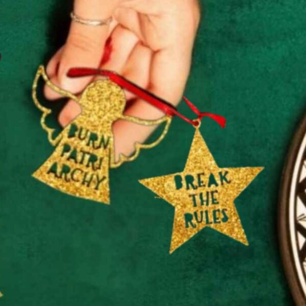 Christbaumschmuck: Burn Patriarchy | Break the rules