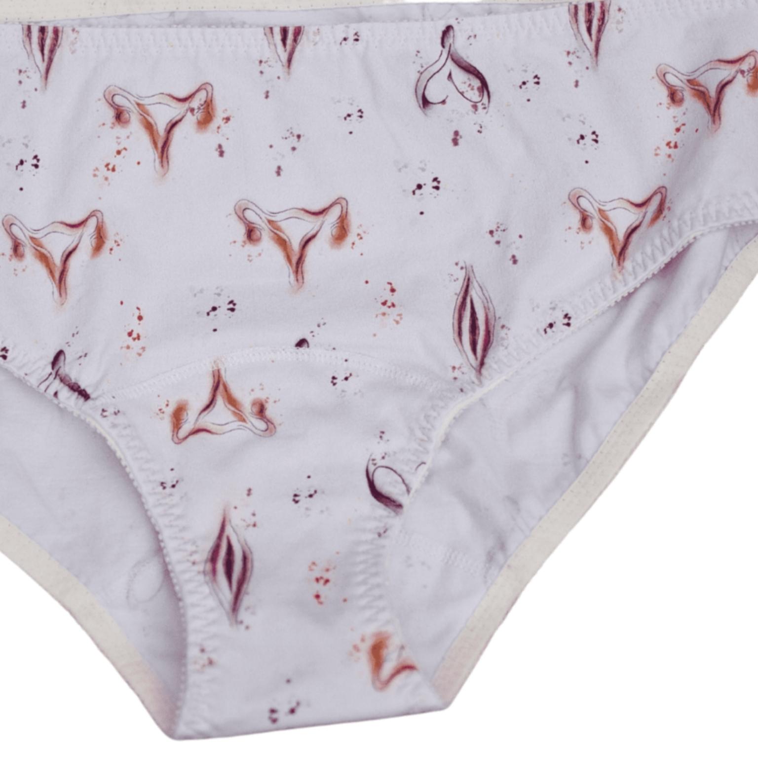 Einzelstück 36/38: Periodenunterwäsche mit Vulva & Uterus – Bild 3
