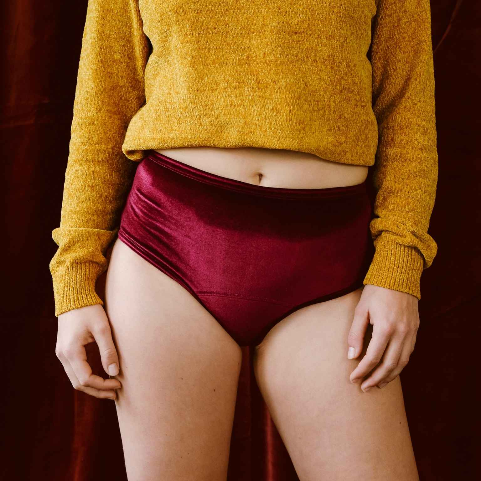 Periodenunterwäsche aus Samt . Brazilian u. Highwaist – Bild 2