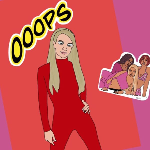 Ooops Sister . Postkarte & Sticker im Set