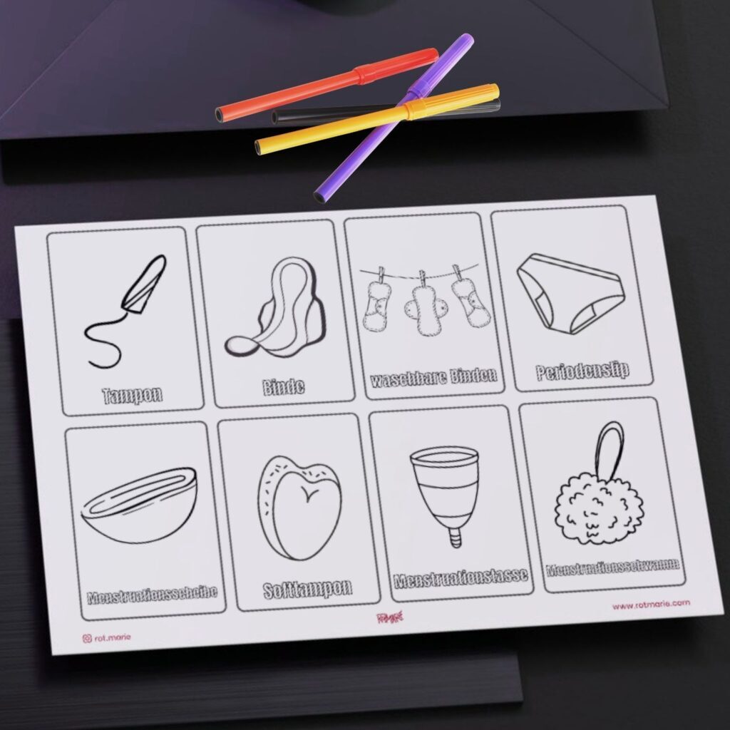 Ausmalbild_Periodenprodukte_Rotmarie