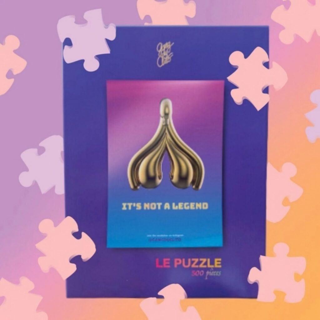Klitoris Puzzle mit Poster_Rotmarie