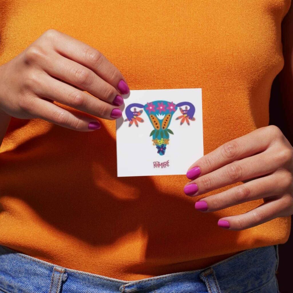 Uterus-Aufkleber_Rotmarie