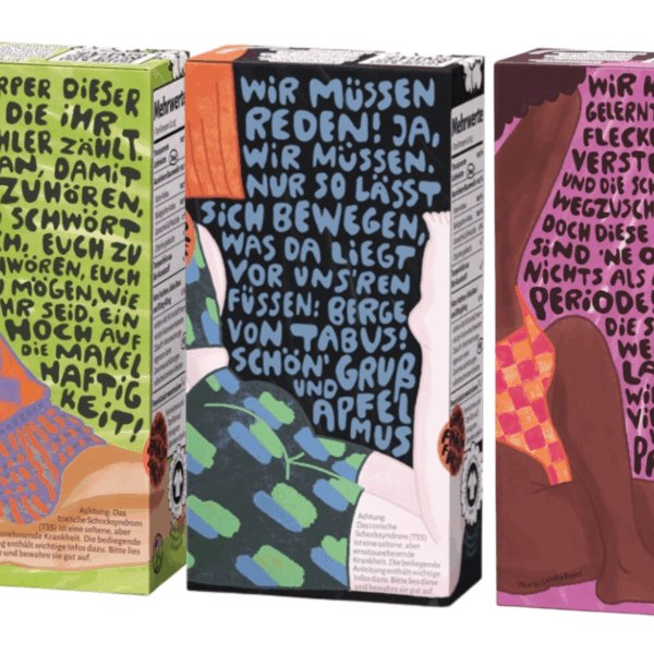 Bio-Tampons mit frechen Sprüchen