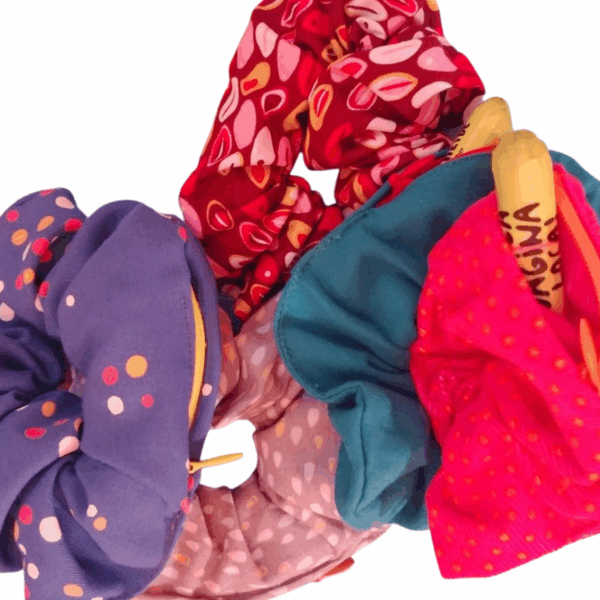 Tampon-Scrunchies im 3er-Set